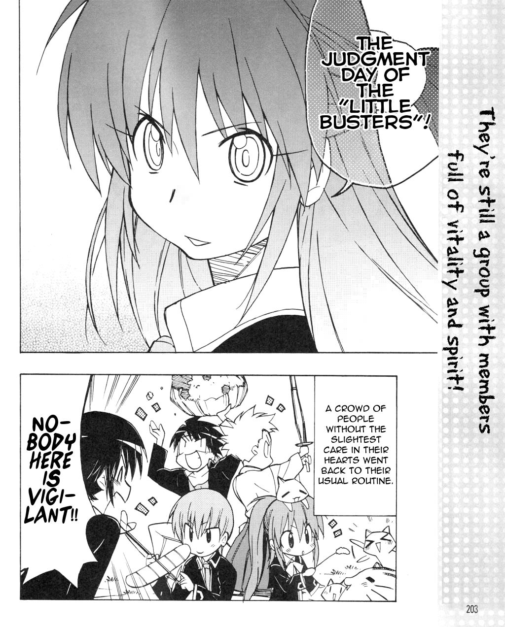 Little Busters! The 4-Koma Chapter 22 page 17 - Chapter 22: Natural Enemy!? Kanata's Entrance!