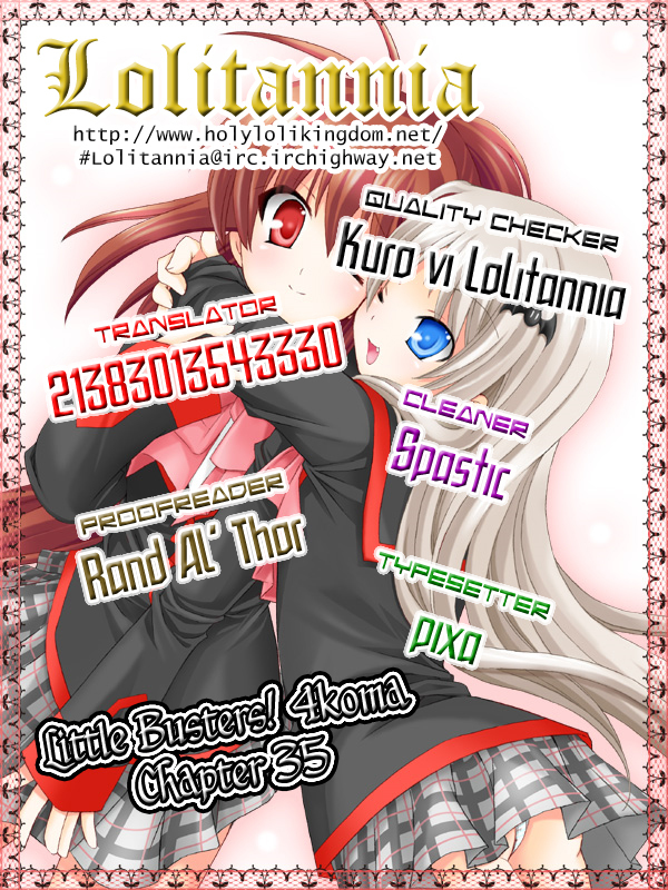 Little Busters! The 4-Koma Chapter 35 page 1 - Chapter 35: Yes, Going to the Public Baths
