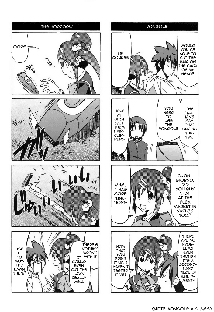 Little Busters! The 4-Koma Chapter 38 page 13 - Chapter 38: The Female Barber That's Radiating Charm, Haruka Buongiorno