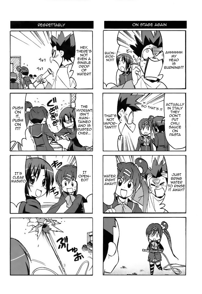Little Busters! The 4-Koma Chapter 38 page 15 - Chapter 38: The Female Barber That's Radiating Charm, Haruka Buongiorno