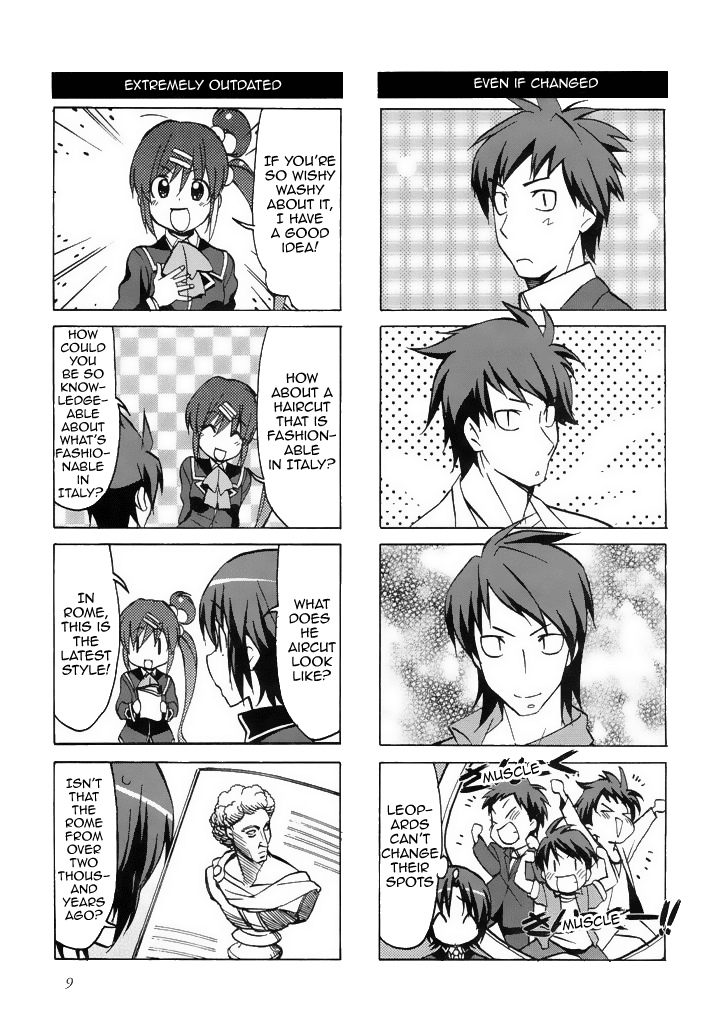 Little Busters! The 4-Koma Chapter 38 page 8 - Chapter 38: The Female Barber That's Radiating Charm, Haruka Buongiorno