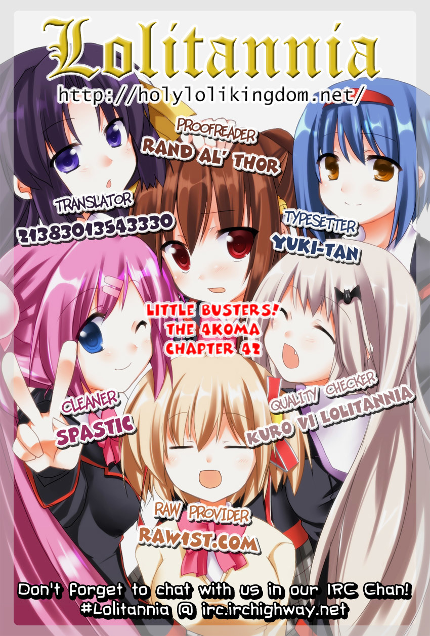 Little Busters! The 4-Koma Chapter 42 page 1 - Chapter 42: Clog-Wearing Lost Person
