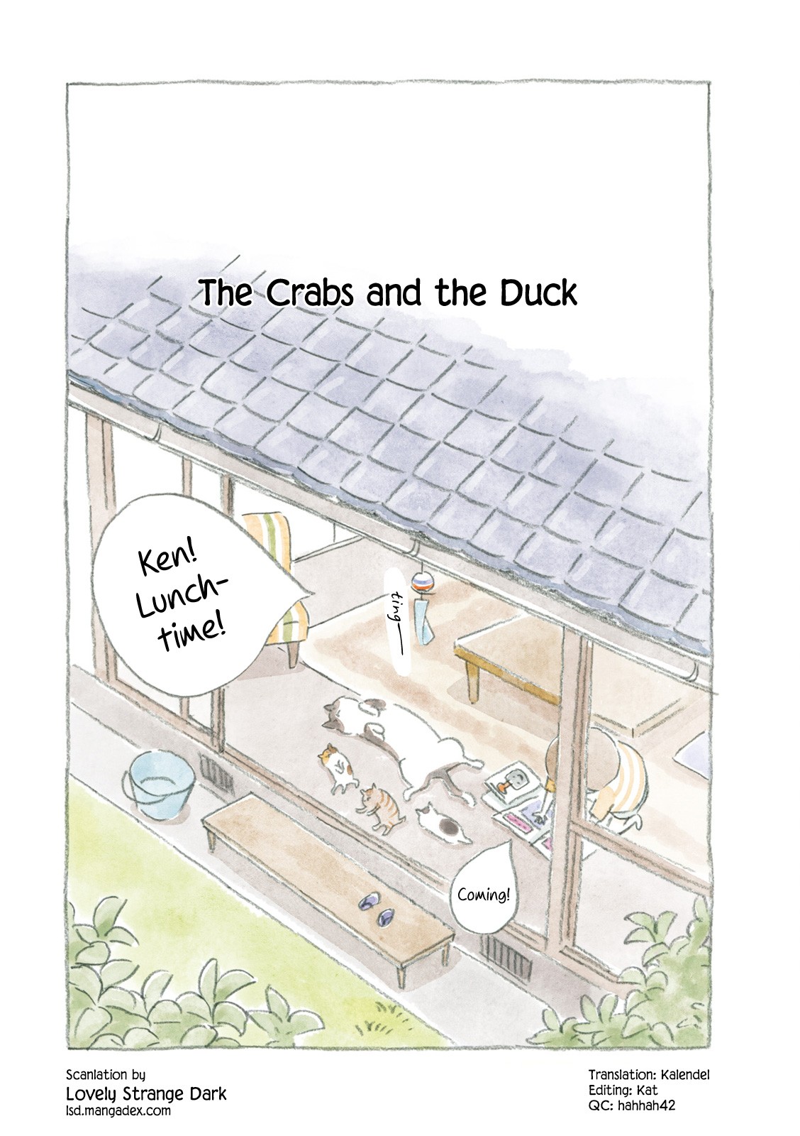Little Ken and a Cat. Sometimes a Duck Chapter 13 page 1 - Chapter 13: The Crabs and the Duck