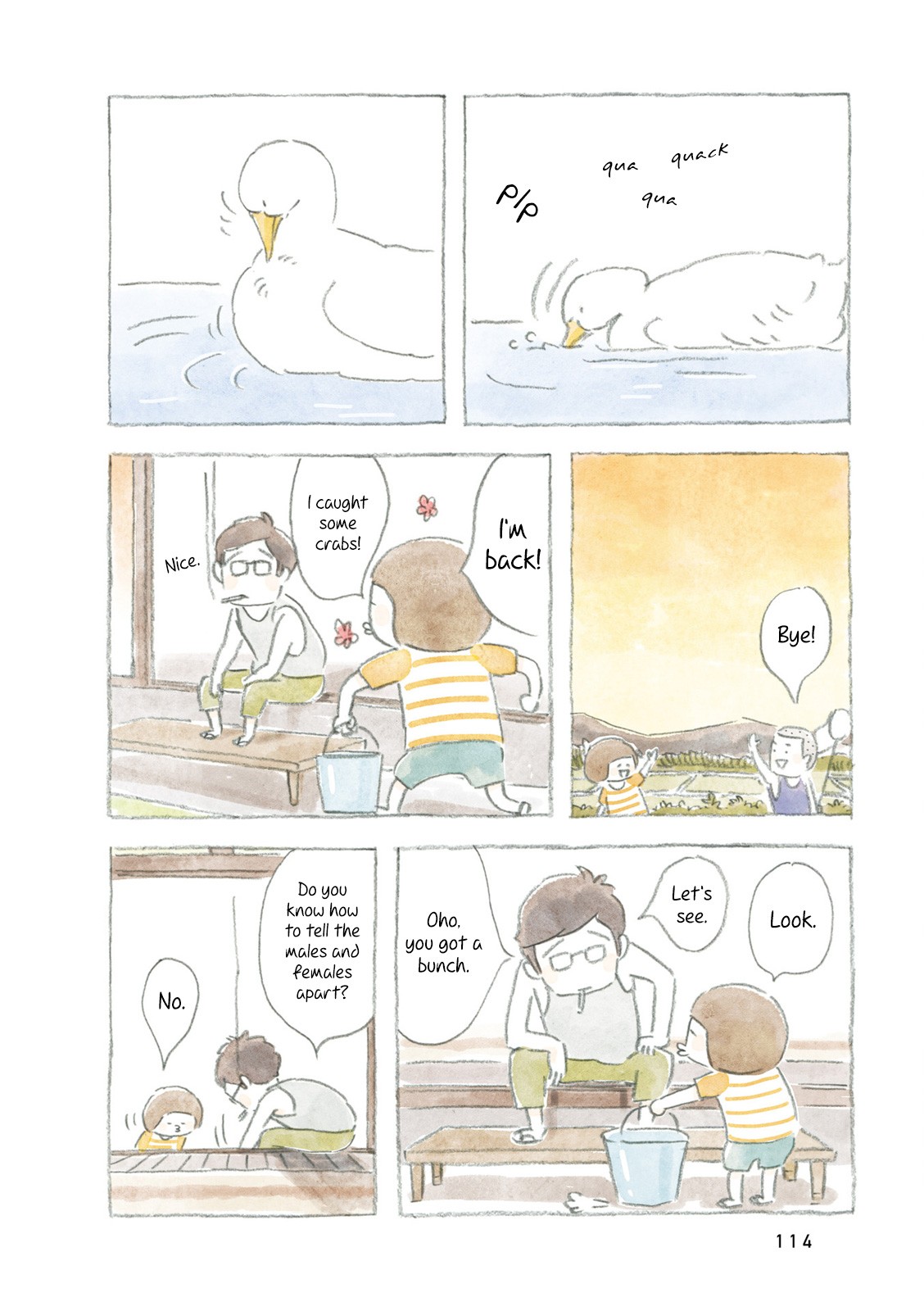 Little Ken and a Cat. Sometimes a Duck Chapter 13 page 6 - Chapter 13: The Crabs and the Duck