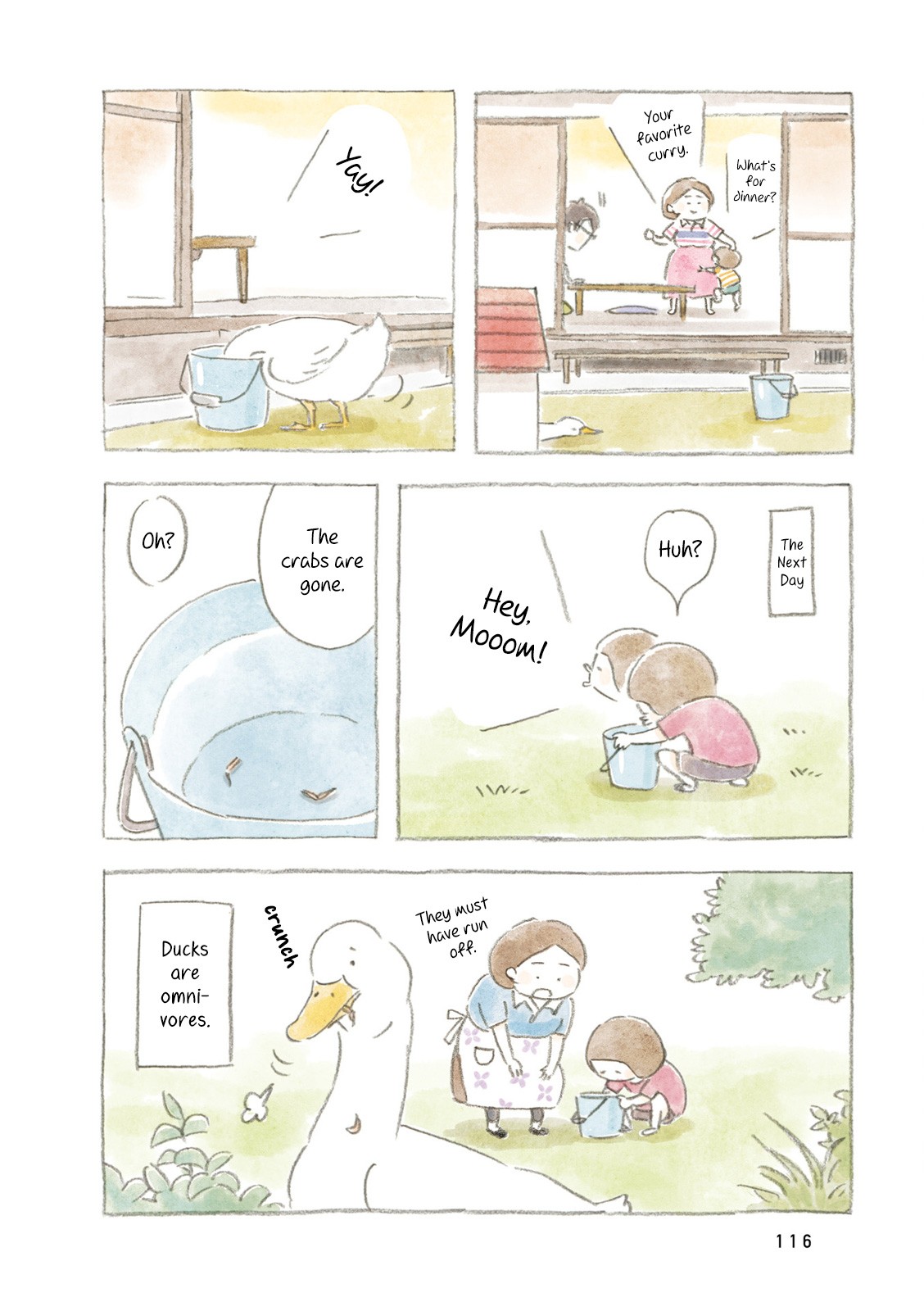 Little Ken and a Cat. Sometimes a Duck Chapter 13 page 8 - Chapter 13: The Crabs and the Duck