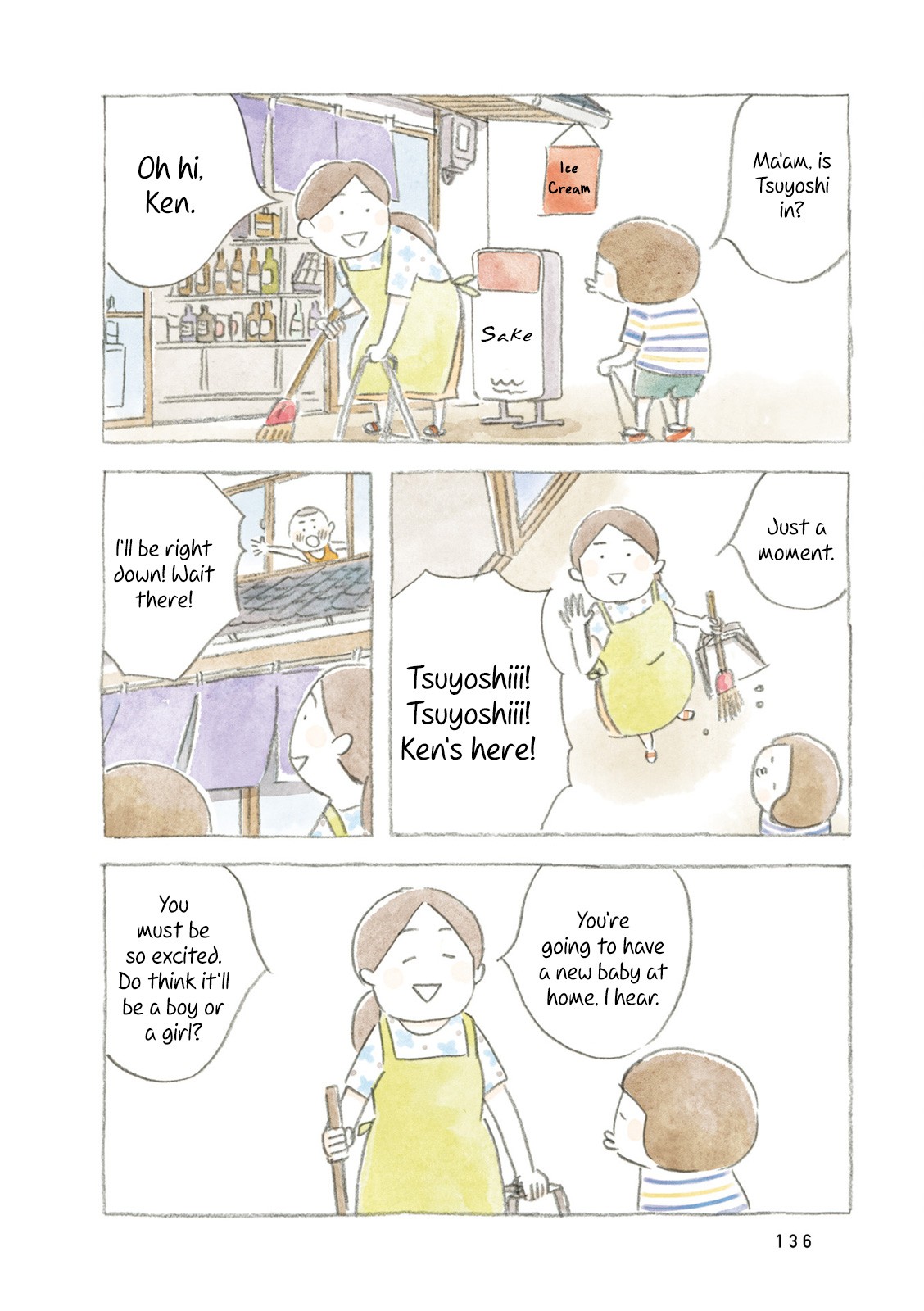 Little Ken and a Cat. Sometimes a Duck Chapter 16 page 2 - Chapter 16: Mom Falls Down