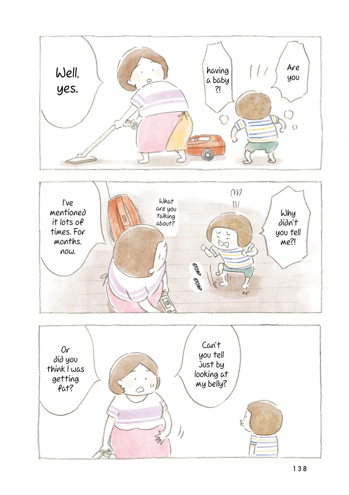 Little Ken and a Cat. Sometimes a Duck Chapter 16 page 4 - Chapter 16: Mom Falls Down