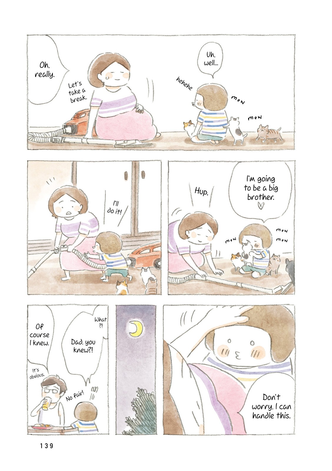 Little Ken and a Cat. Sometimes a Duck Chapter 16 page 5 - Chapter 16: Mom Falls Down