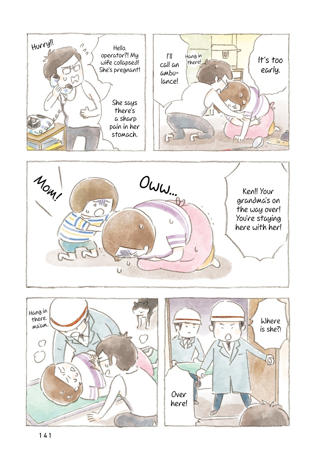 Little Ken and a Cat. Sometimes a Duck Chapter 16 page 7 - Chapter 16: Mom Falls Down