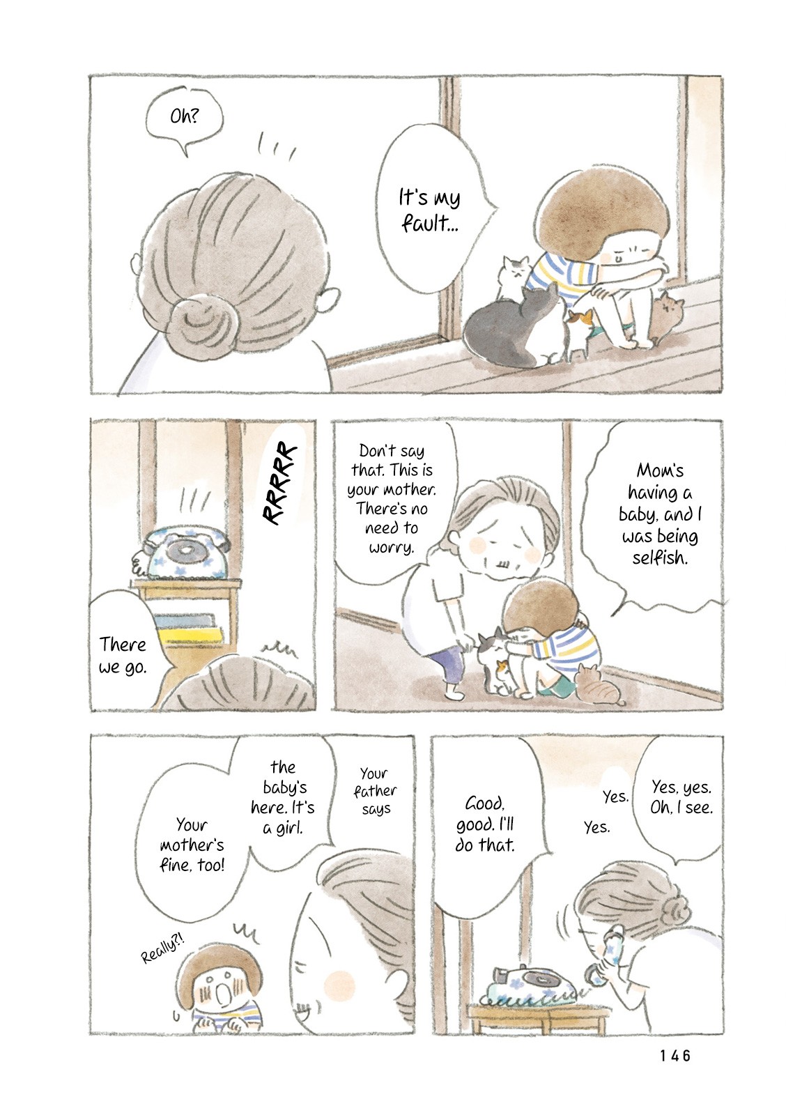 Little Ken and a Cat. Sometimes a Duck Chapter 17 page 4 - Chapter 17: Ken the Big Brother [END]