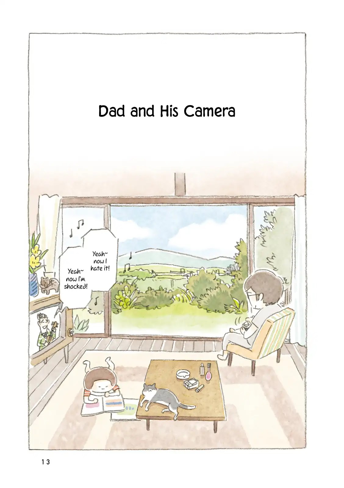 Little Ken and a Cat. Sometimes a Duck Chapter 2 page 1 - Chapter 2: Dad and His Camera