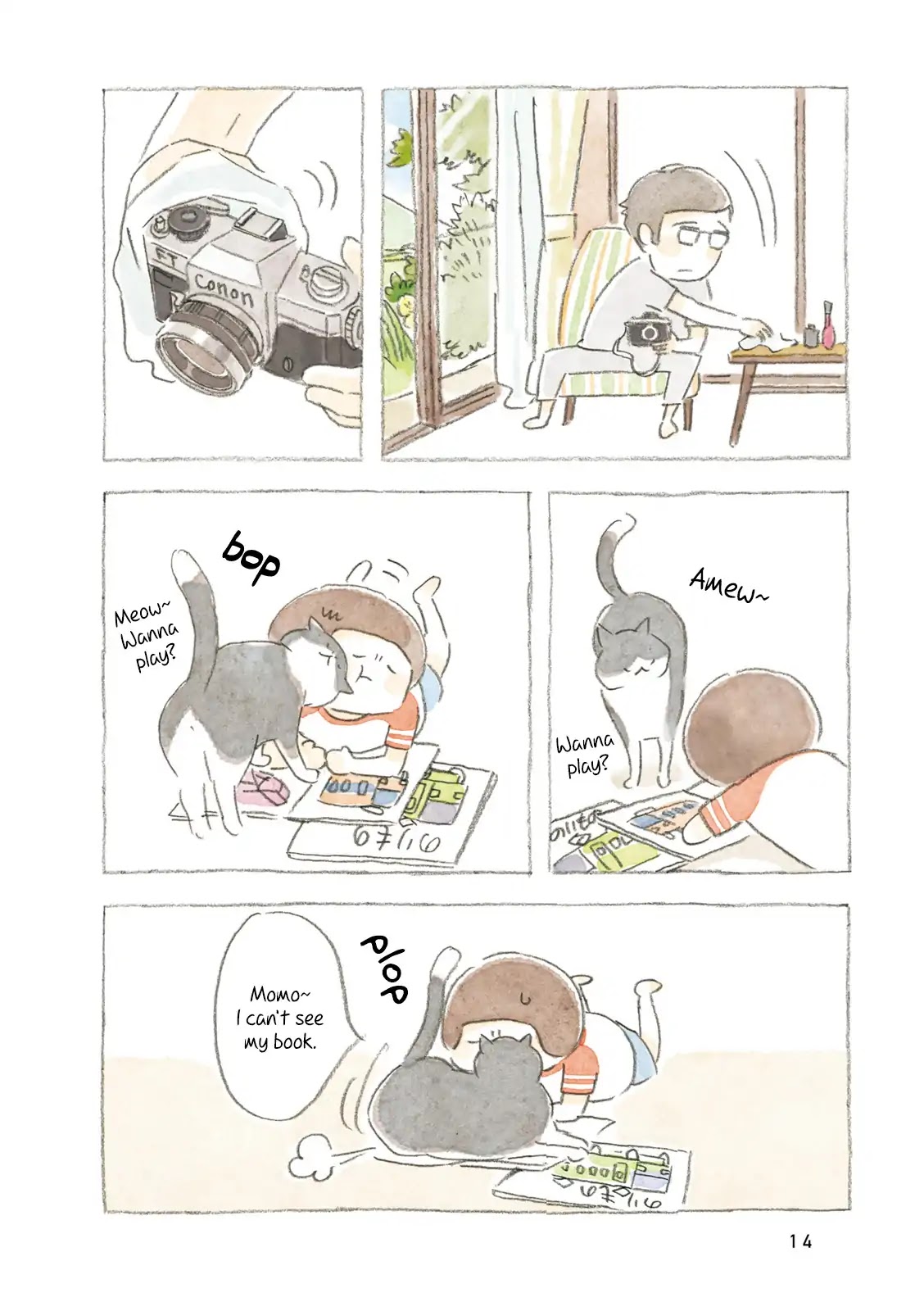 Little Ken and a Cat. Sometimes a Duck Chapter 2 page 2 - Chapter 2: Dad and His Camera