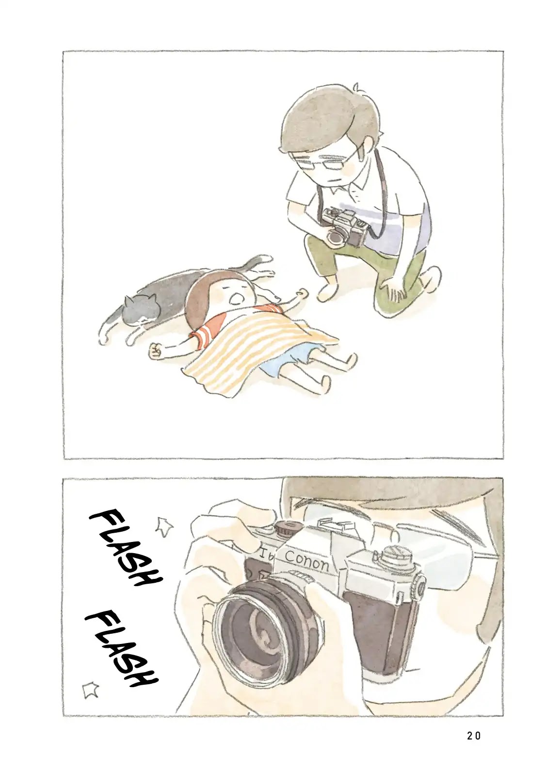 Little Ken and a Cat. Sometimes a Duck Chapter 2 page 8 - Chapter 2: Dad and His Camera