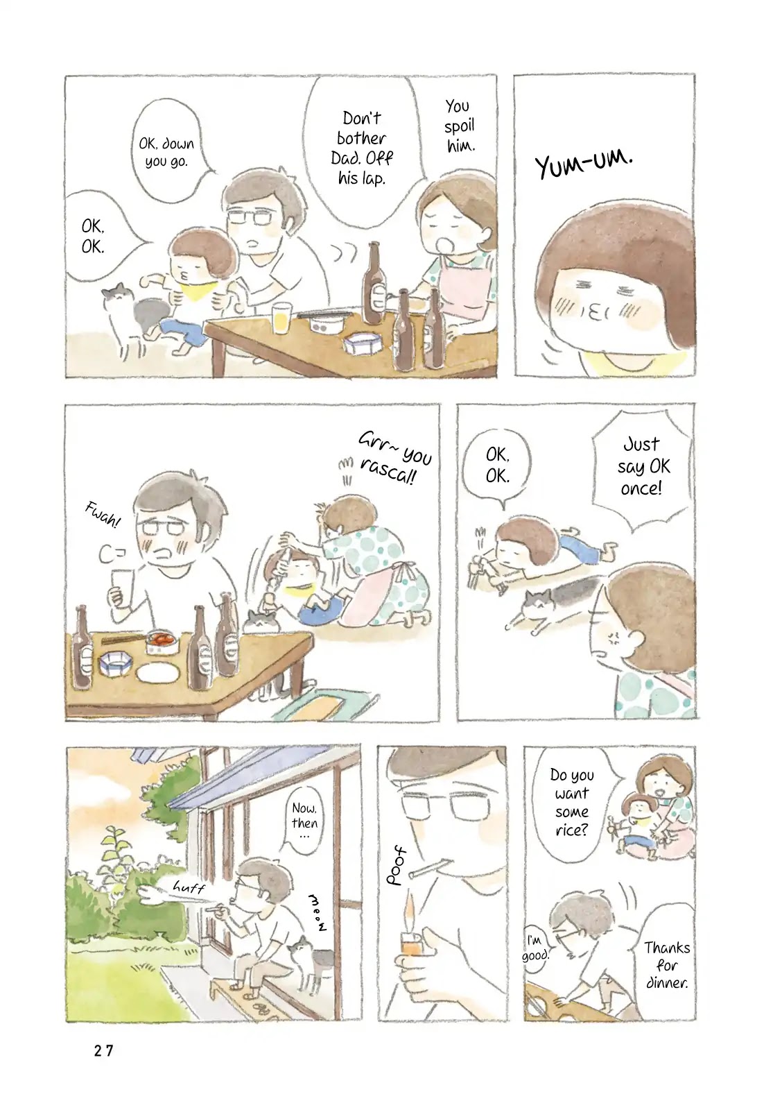 Little Ken and a Cat. Sometimes a Duck Chapter 3 page 5 - Chapter 3: Dad's Tin Cans