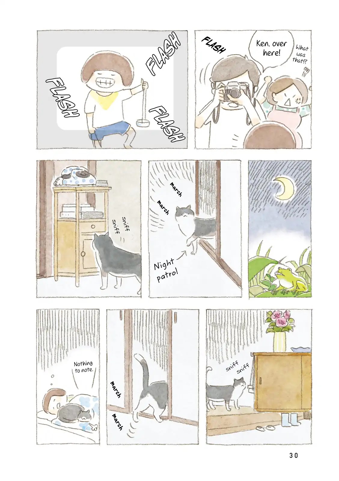 Little Ken and a Cat. Sometimes a Duck Chapter 3 page 8 - Chapter 3: Dad's Tin Cans