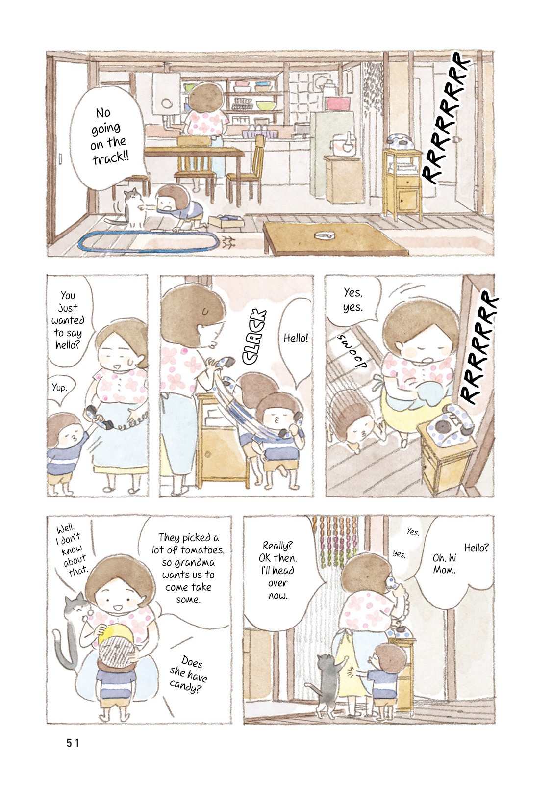 Little Ken and a Cat. Sometimes a Duck Chapter 6 page 3 - Chapter 6: Gran'ma's Tomatoes