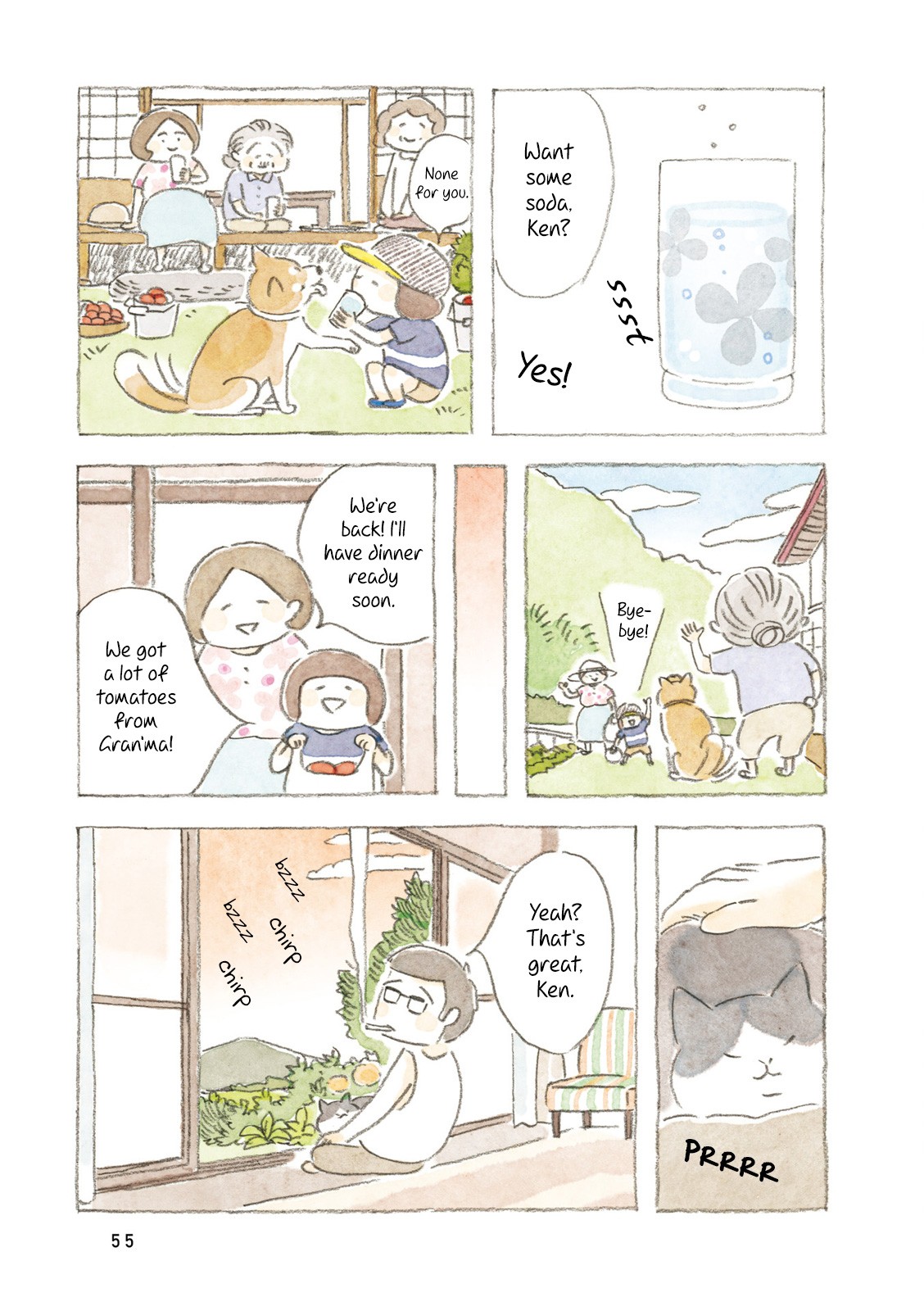 Little Ken and a Cat. Sometimes a Duck Chapter 6 page 7 - Chapter 6: Gran'ma's Tomatoes