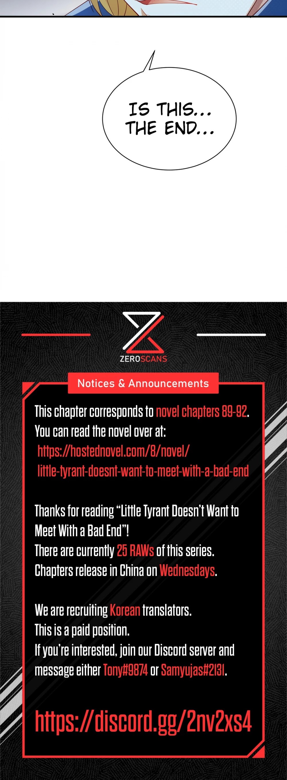 Little Tyrant Doesn't Want to Meet with a Bad End Chapter 21 page 43 - Chapter 21: I Don't Want to Leave You