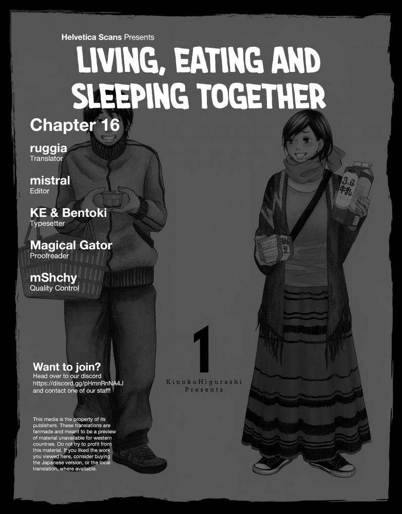 Living, Eating and Sleeping Together Chapter 16 page 1 - Chapter 16: One-Day Vacation of the Sloths