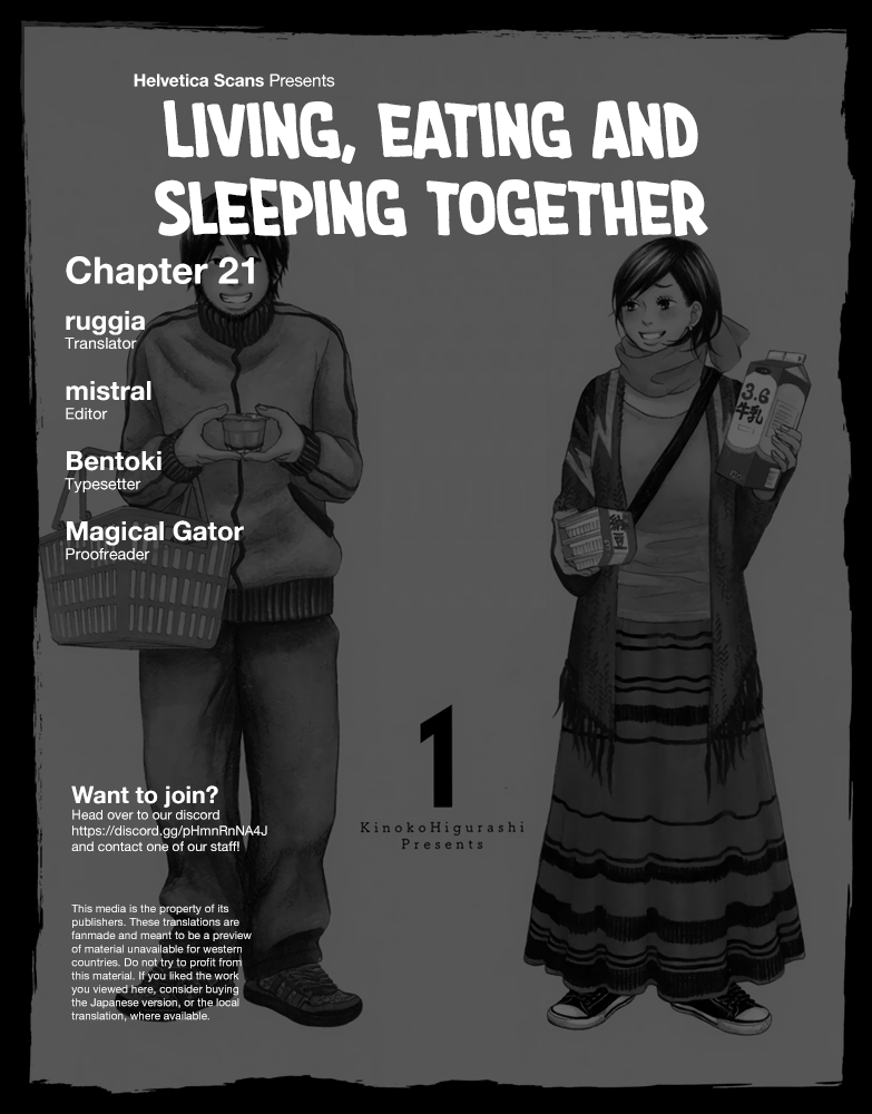 Living, Eating and Sleeping Together Chapter 21 page 1 - Chapter 21: Whimsical Date