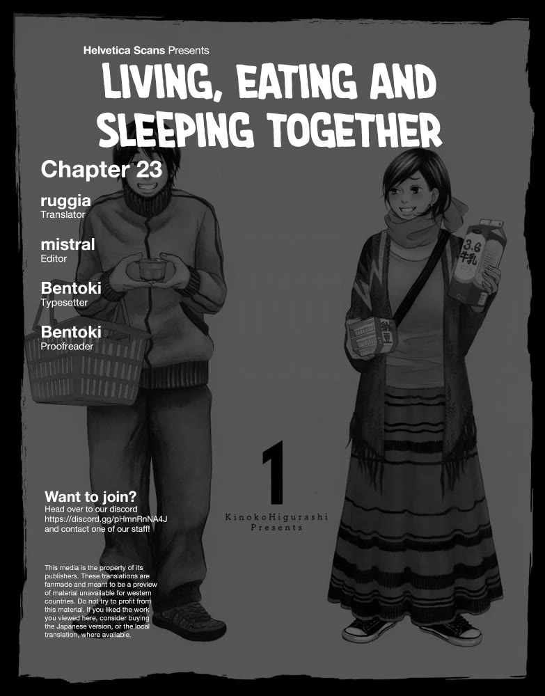 Living, Eating and Sleeping Together Chapter 23 page 1 - Chapter 23: Moving