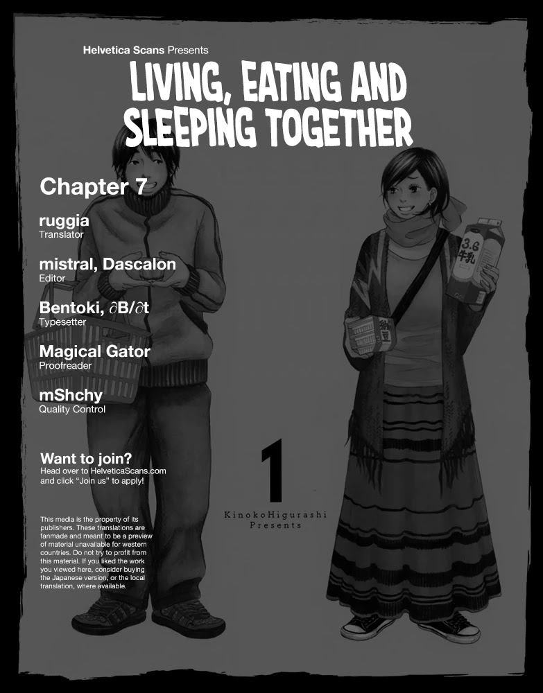 Living, Eating and Sleeping Together Chapter 7 page 1 - Chapter 7: Unavoidable Circumstance / Second Night