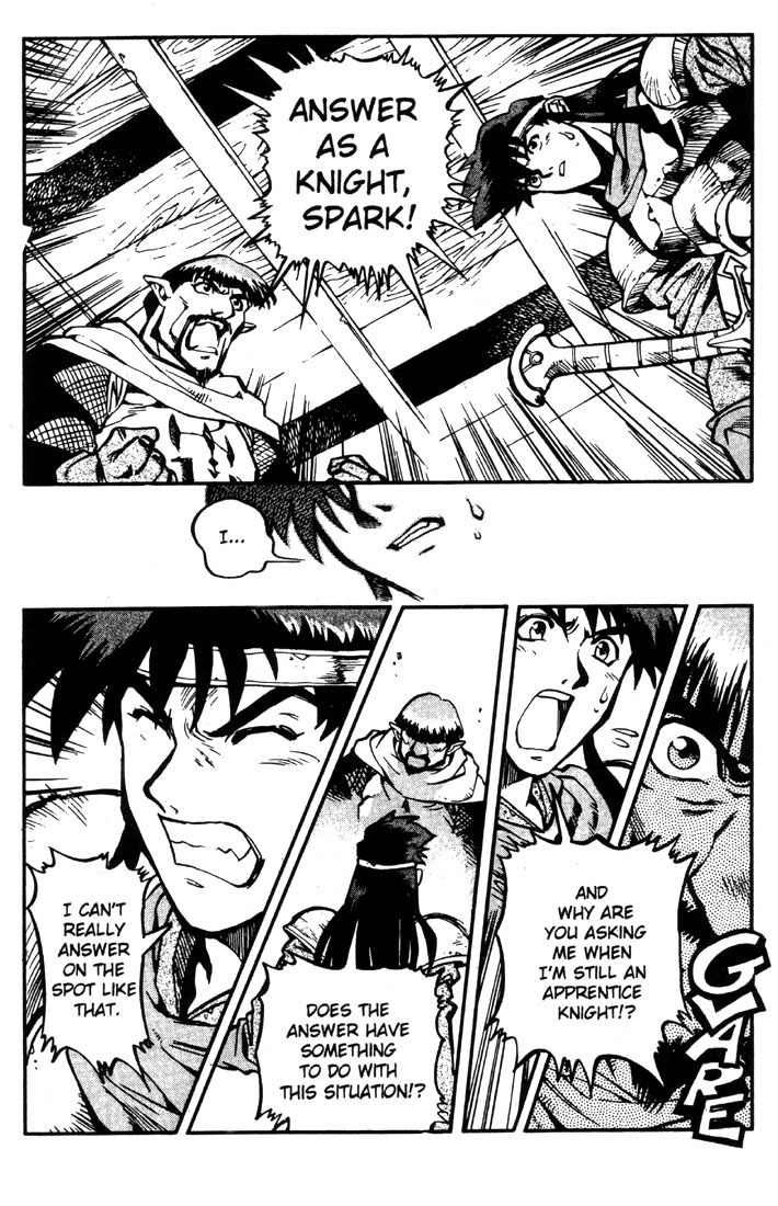 Lodoss Tousenki: Eiyuu Kishiden Chapter 13 page 15 - Chapter 13: Laina's Decision. Spark's Decision