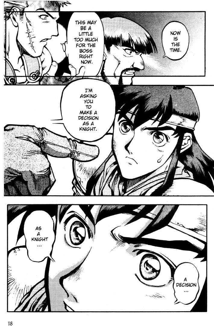 Lodoss Tousenki: Eiyuu Kishiden Chapter 13 page 17 - Chapter 13: Laina's Decision. Spark's Decision