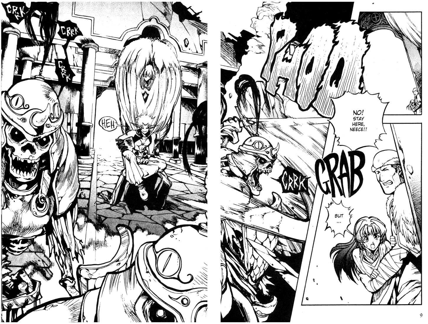 Lodoss Tousenki: Eiyuu Kishiden Chapter 13 page 9 - Chapter 13: Laina's Decision. Spark's Decision