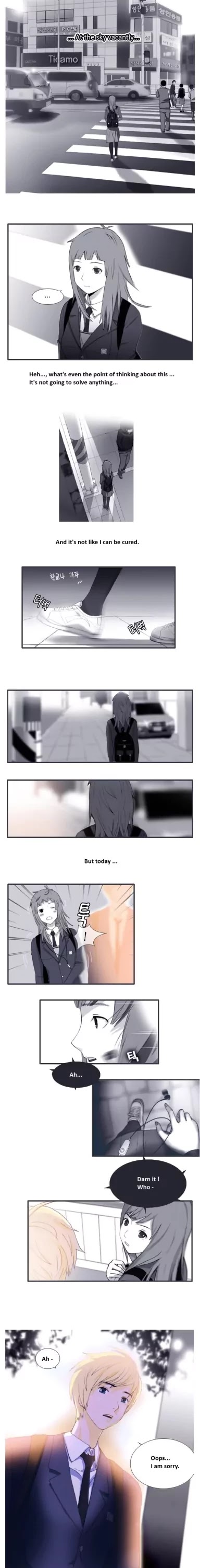 Look at me when you want to cry Chapter 1 page 3 - Chapter 1: The beginning of a relationship