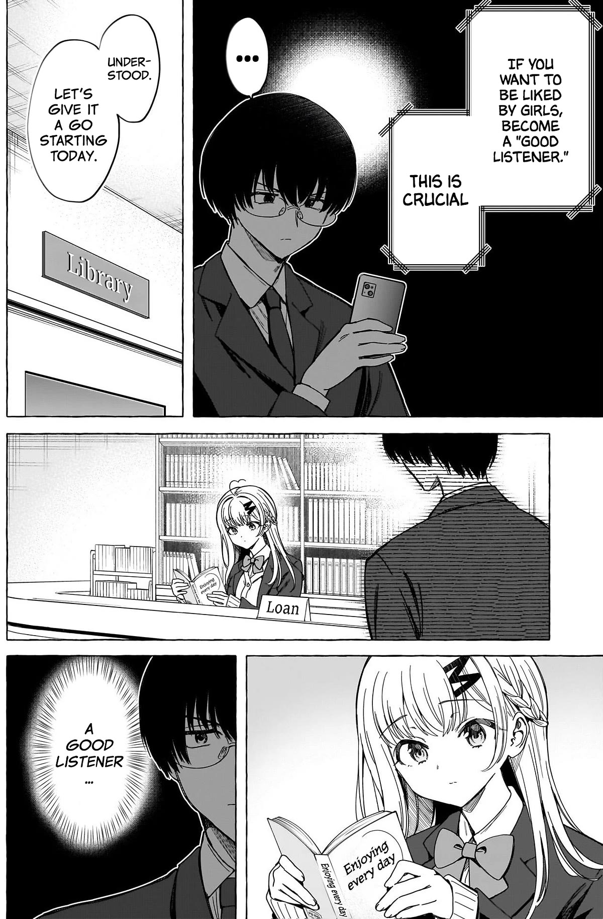 Love Agency Chapter 5 page 7 - Chapter 5: The 5 S's of Backchanneling