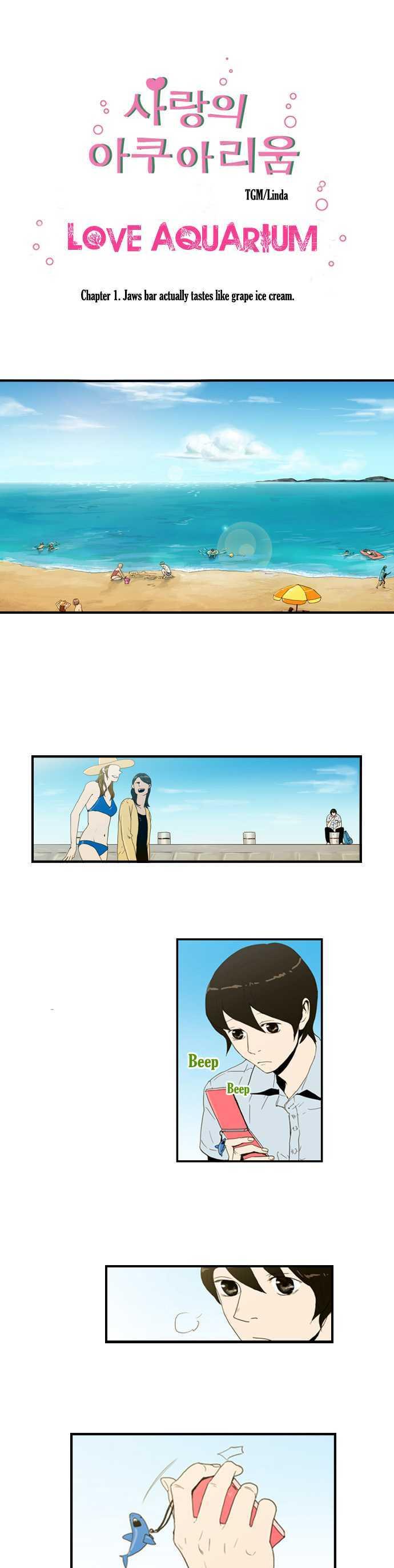 Love Aquarium Chapter 1 page 1 - Chapter 1 : Jaws Bar Actually Tastes like Grape Ice Cream