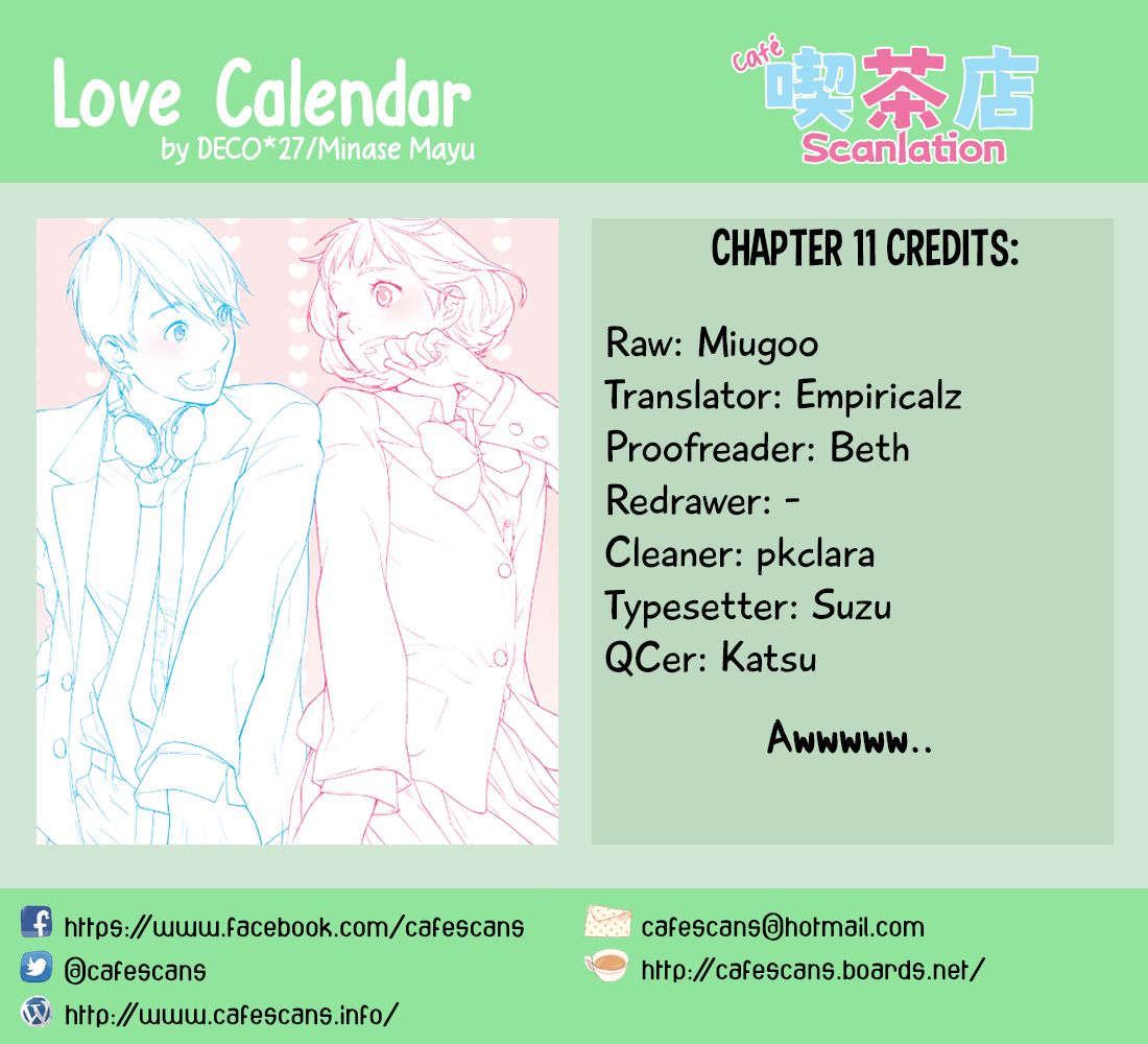 Love Calendar Chapter 11 page 1 - Chapter 11 : The Couple's Status