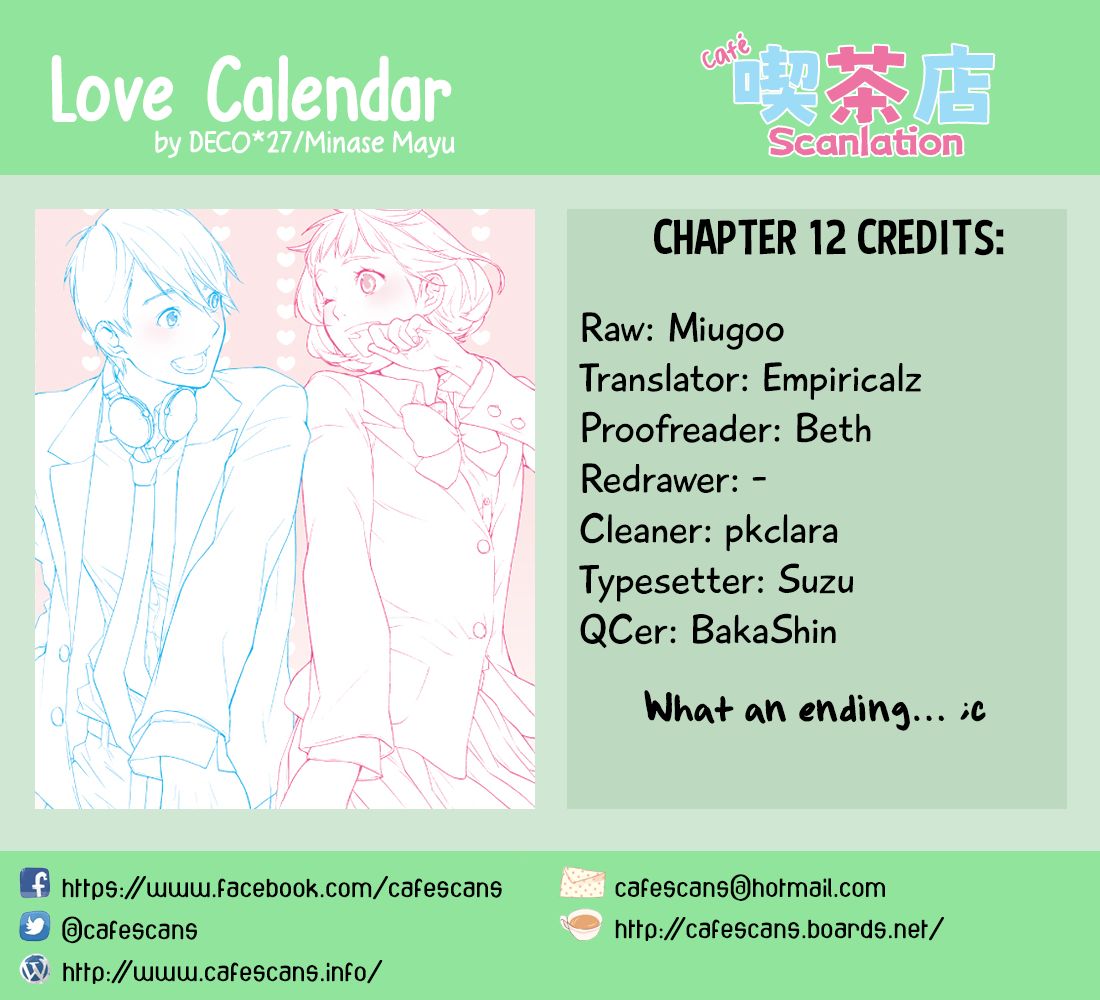 Love Calendar Chapter 12 page 1 - Chapter 12 : Sounds[END]