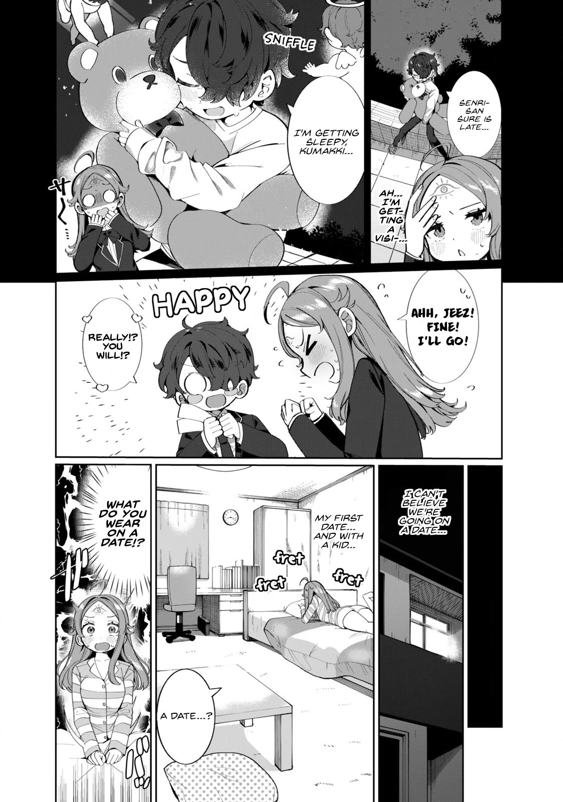 Love, Clairvoyance, and Adolescents Chapter 2 page 2 - Chapter 2: Our first date.