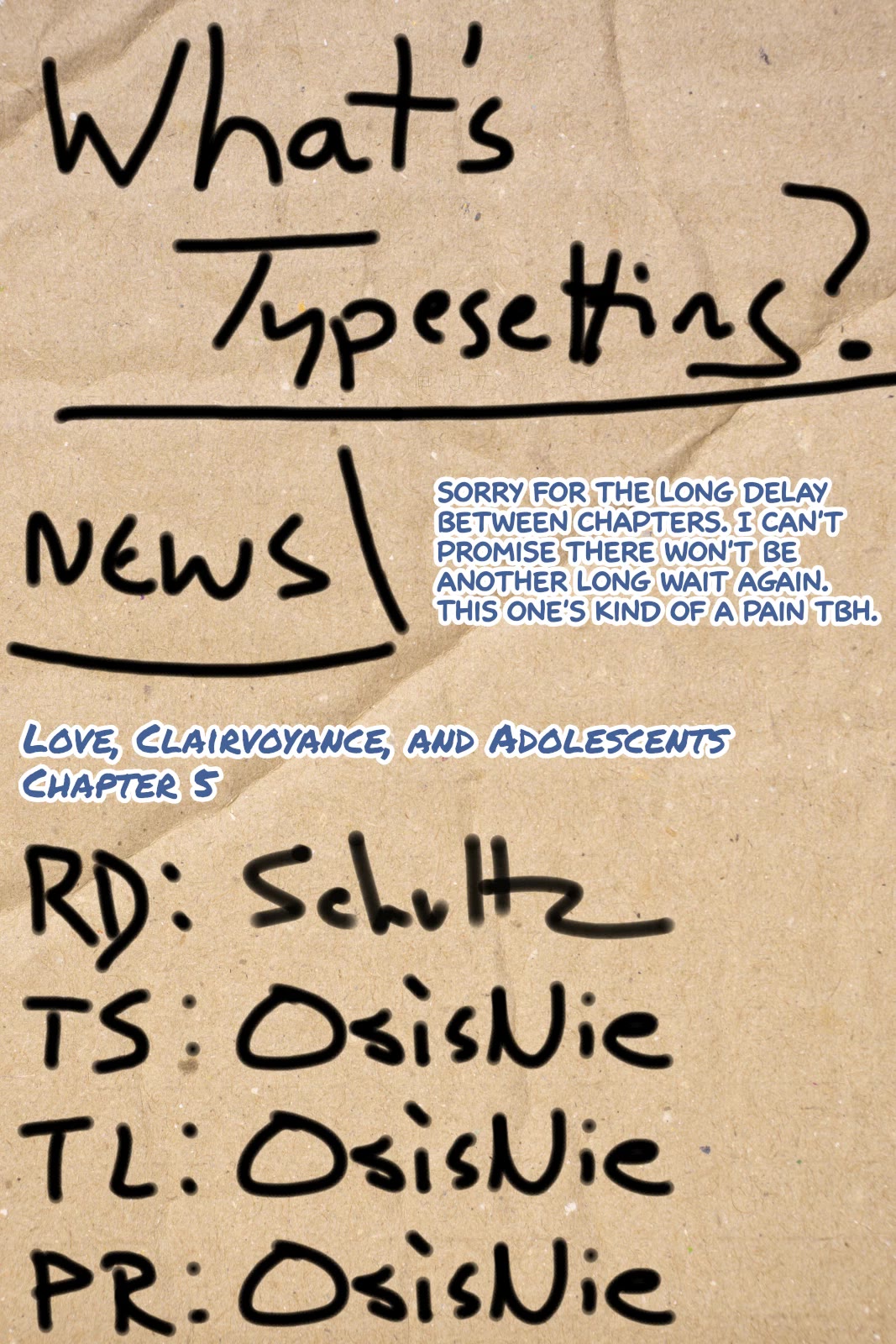 Love, Clairvoyance, and Adolescents Chapter 5 page 19 - Chapter 5: Anxiety and Trust.