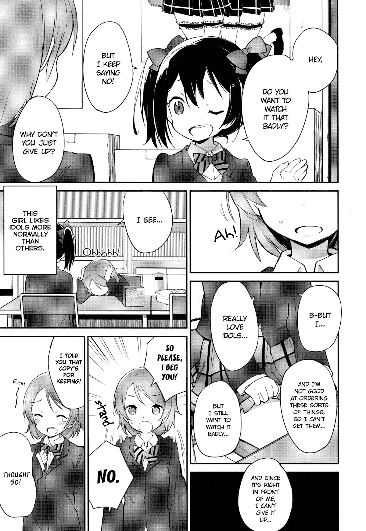 Love Live! Comic Anthology µ's Precious Days Chapter 3 page 3 - Chapter 3: Den Den Den (Yamane Masato)