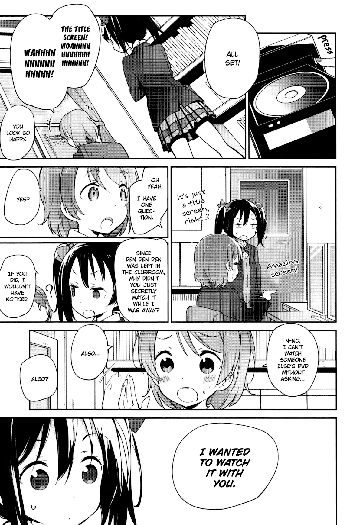 Love Live! Comic Anthology µ's Precious Days Chapter 3 page 5 - Chapter 3: Den Den Den (Yamane Masato)