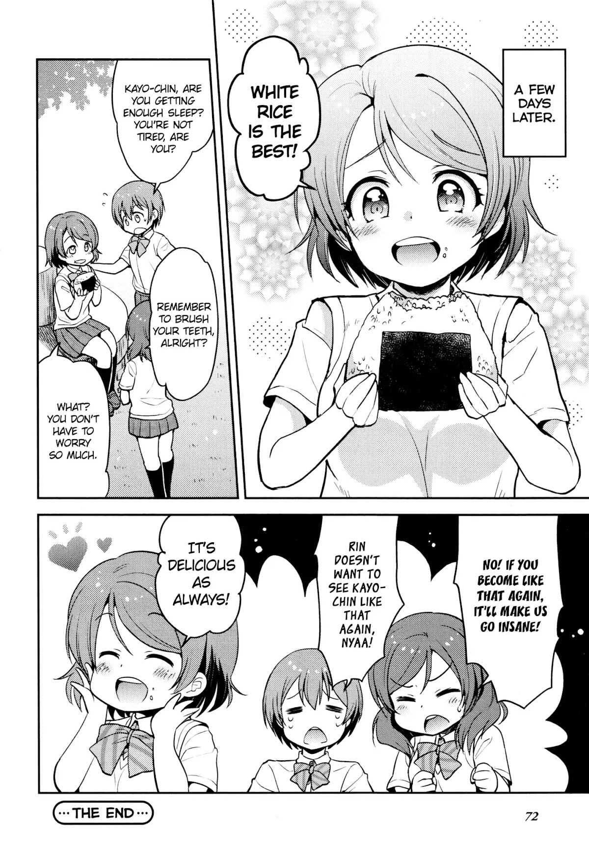Love Live! Comic Anthology µ's Precious Days Chapter 6 page 10 - Chapter 6: I Want to Eat ☆ White Rice. (Hinata Nonoka)