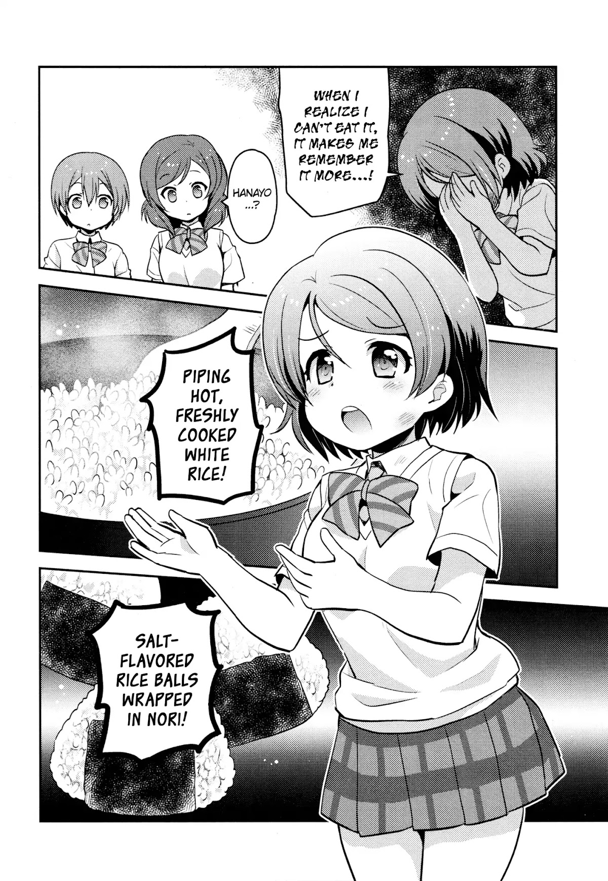 Love Live! Comic Anthology µ's Precious Days Chapter 6 page 4 - Chapter 6: I Want to Eat ☆ White Rice. (Hinata Nonoka)