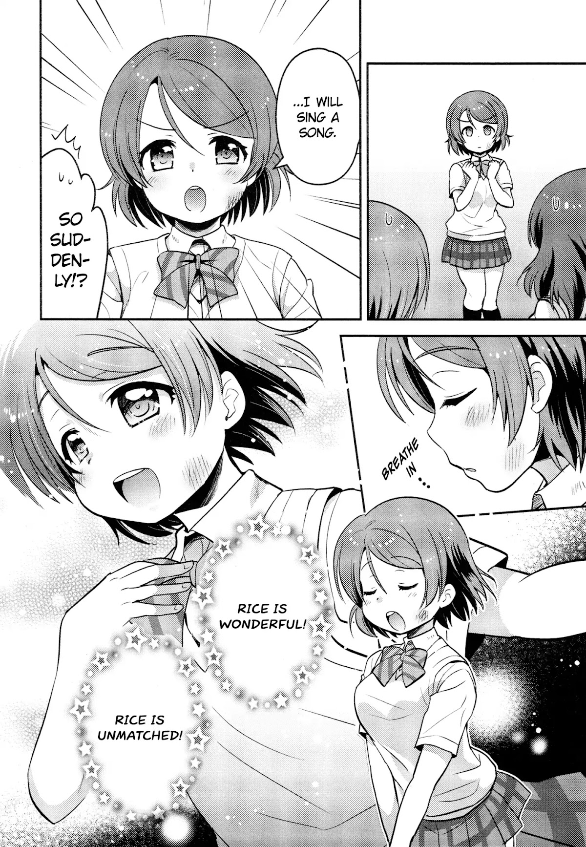 Love Live! Comic Anthology µ's Precious Days Chapter 6 page 6 - Chapter 6: I Want to Eat ☆ White Rice. (Hinata Nonoka)