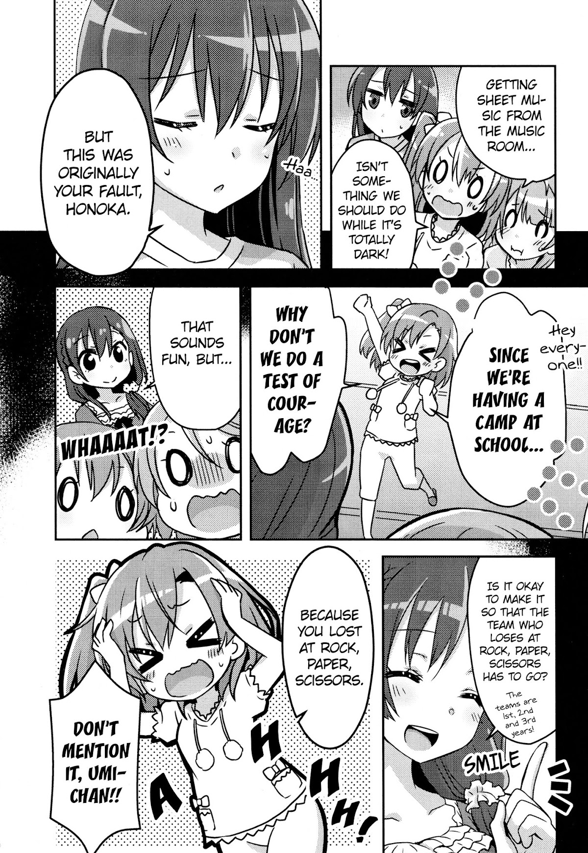 Love Live! Comic Anthology µ's Precious Days Chapter 9 page 2 - Chapter 9: Doki Doki Test of Courage