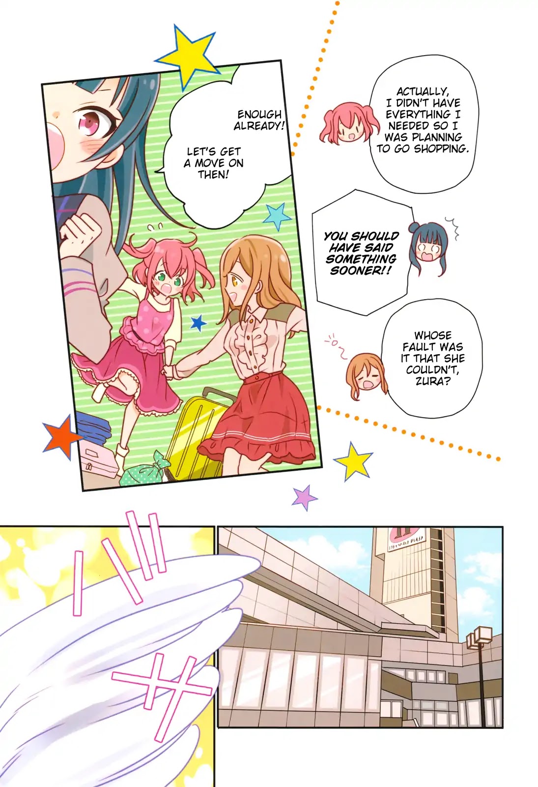 Love Live! Comic Anthology The School Idol Movie Over the Rainbow Chapter 1 page 13 - Chapter 1: Necessary Items for Departure (Fujiwara Yuka)