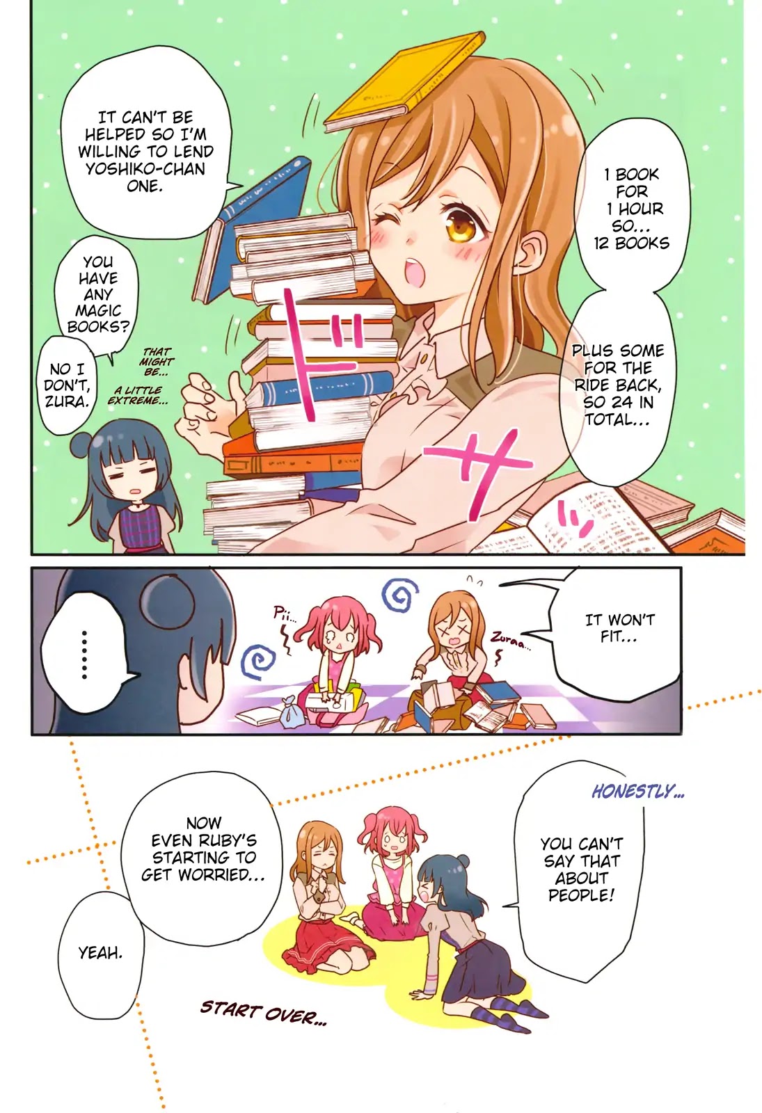 Love Live! Comic Anthology The School Idol Movie Over the Rainbow Chapter 1 page 8 - Chapter 1: Necessary Items for Departure (Fujiwara Yuka)