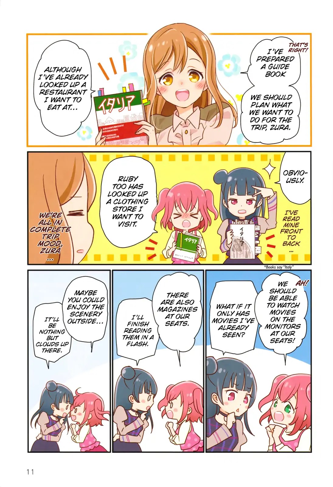 Love Live! Comic Anthology The School Idol Movie Over the Rainbow Chapter 1 page 9 - Chapter 1: Necessary Items for Departure (Fujiwara Yuka)