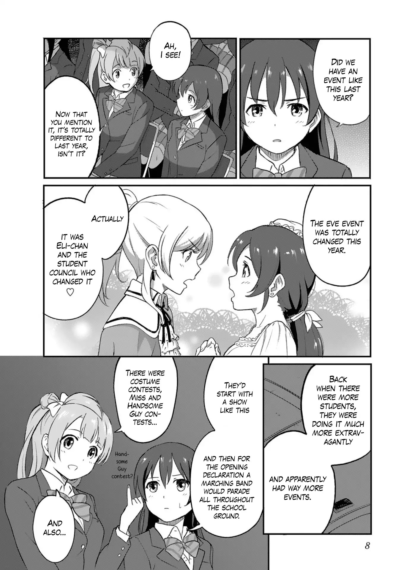 Love Live! School Idol Diary (Second Season) Chapter 1.1 page 10 - Vol.1 Chapter 1: Let's Celebrate the Eve of the School Festival.
