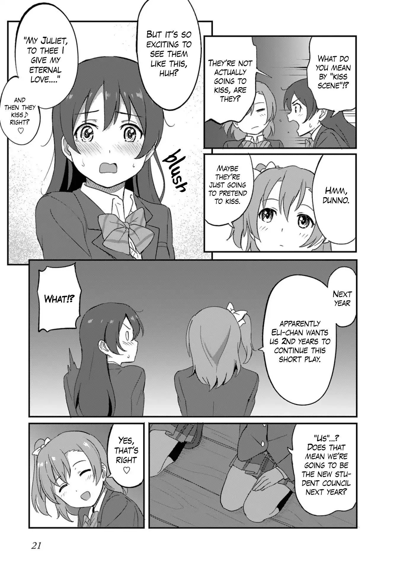 Love Live! School Idol Diary (Second Season) Chapter 1.1 page 23 - Vol.1 Chapter 1: Let's Celebrate the Eve of the School Festival.