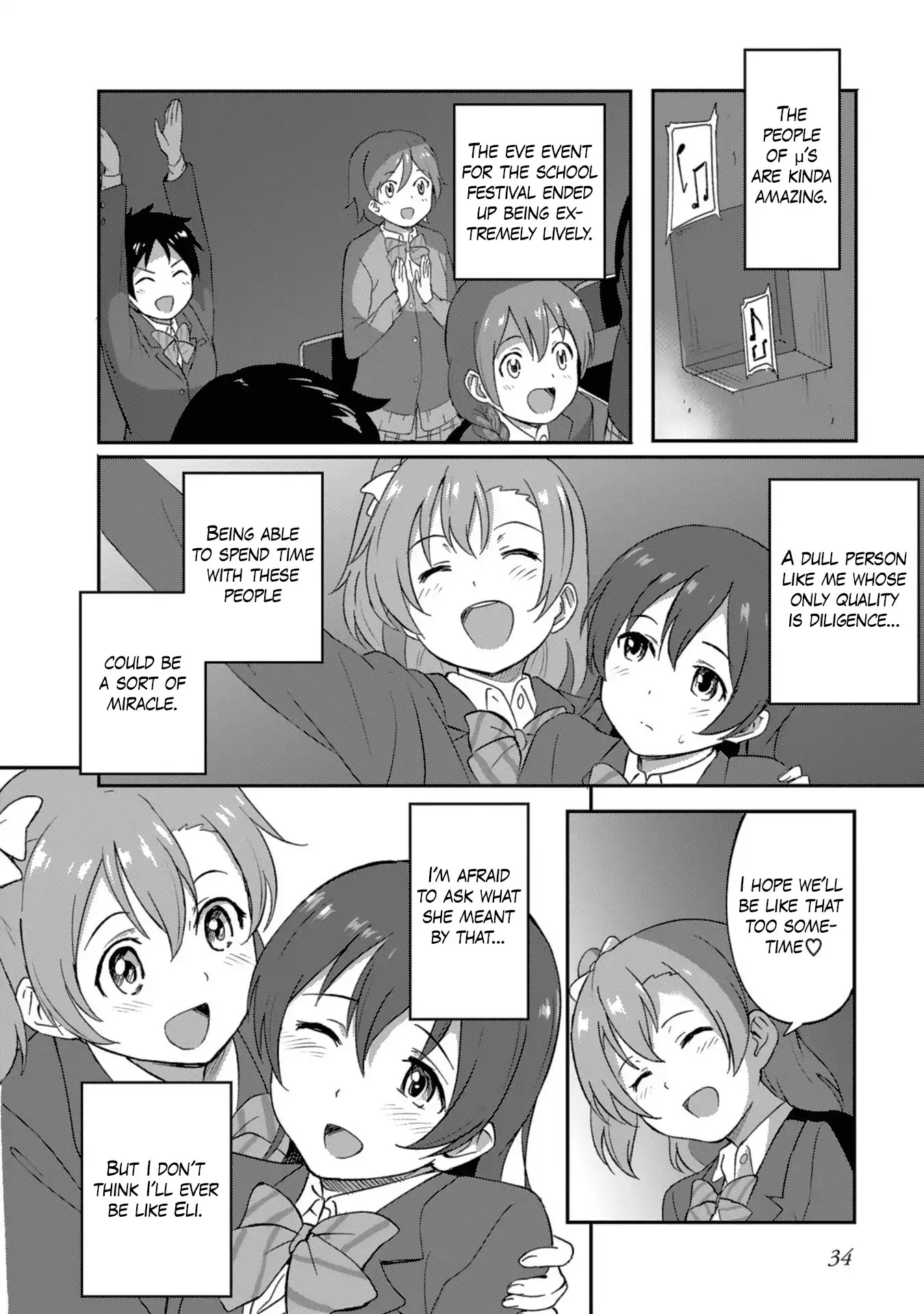 Love Live! School Idol Diary (Second Season) Chapter 1.1 page 36 - Vol.1 Chapter 1: Let's Celebrate the Eve of the School Festival.