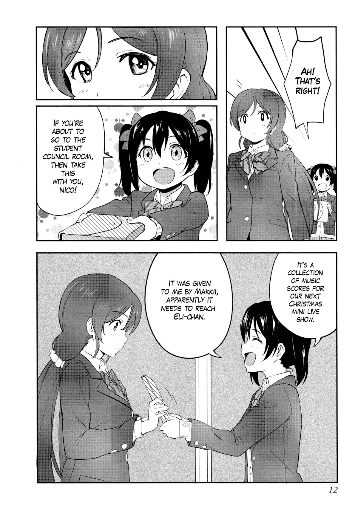 Love Live! School Idol Diary (Second Season) Chapter 3.1 page 14 - Vol.3 Chapter 1: Almost Winter Break.