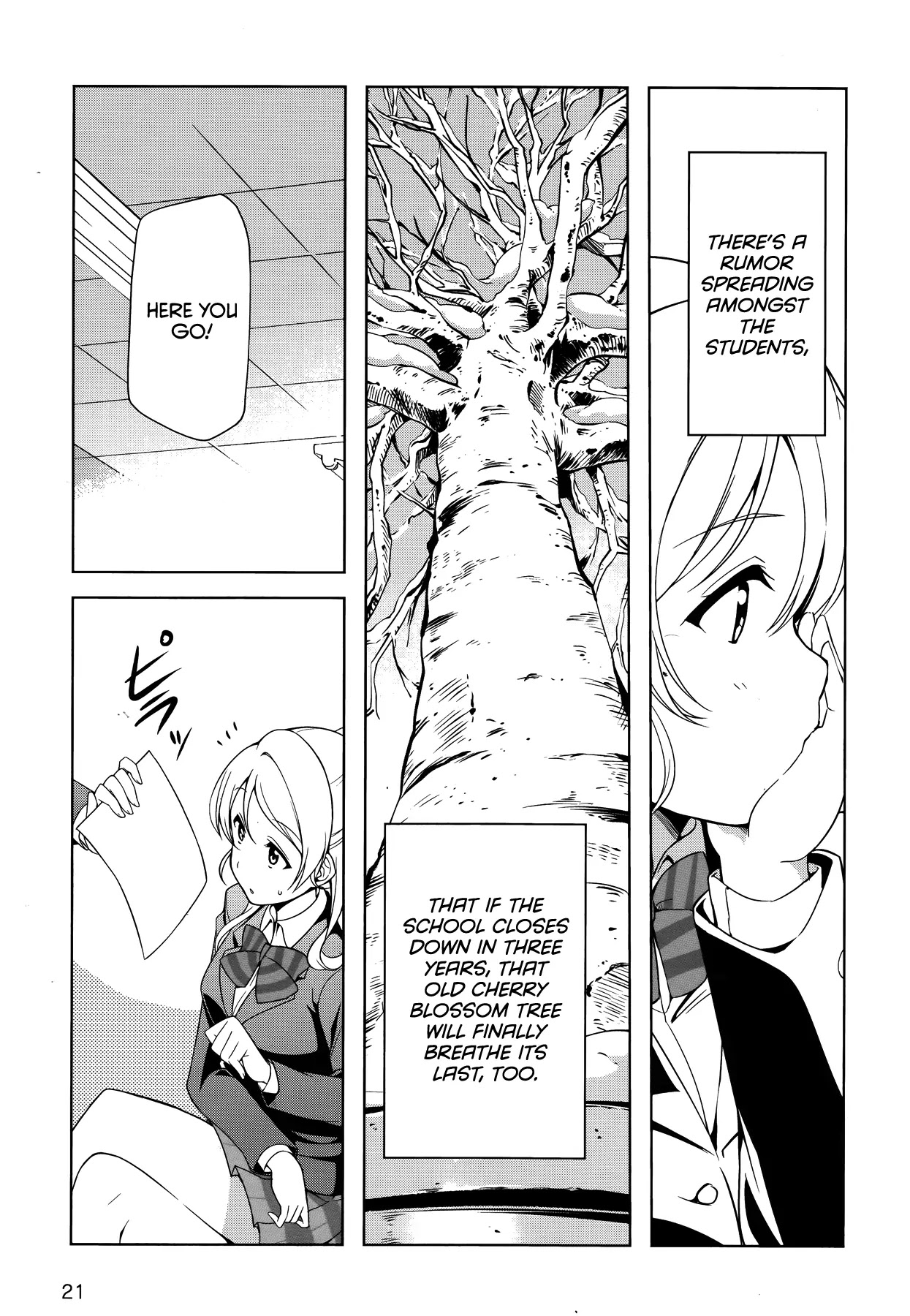 Love Live! School Idol Diary Chapter 15 page 4 - Chapter 15: The Cherry Blossom Tree in the Courtyard